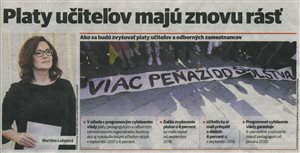 Platy učiteľov majú znovu rásť
