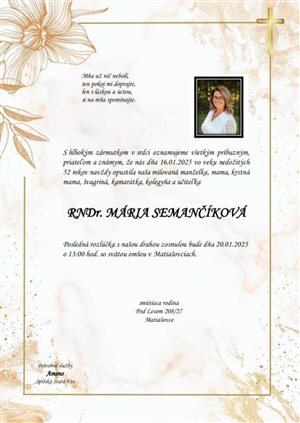 Smútočné oznámenie