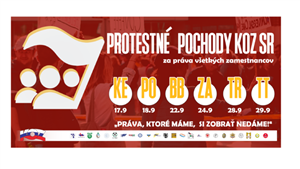 Protestné pochody za práva všetkých zamestnancov 