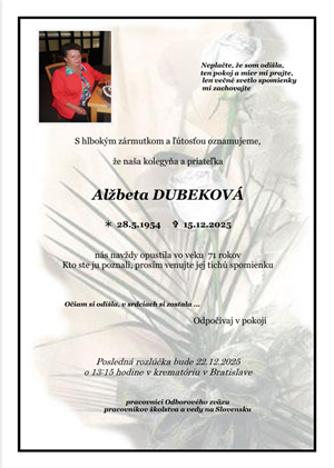 Smútočné oznámenie