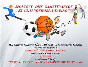 Športový deň zamestnancov ZŠ, ul. 17. novembra, Sabinov